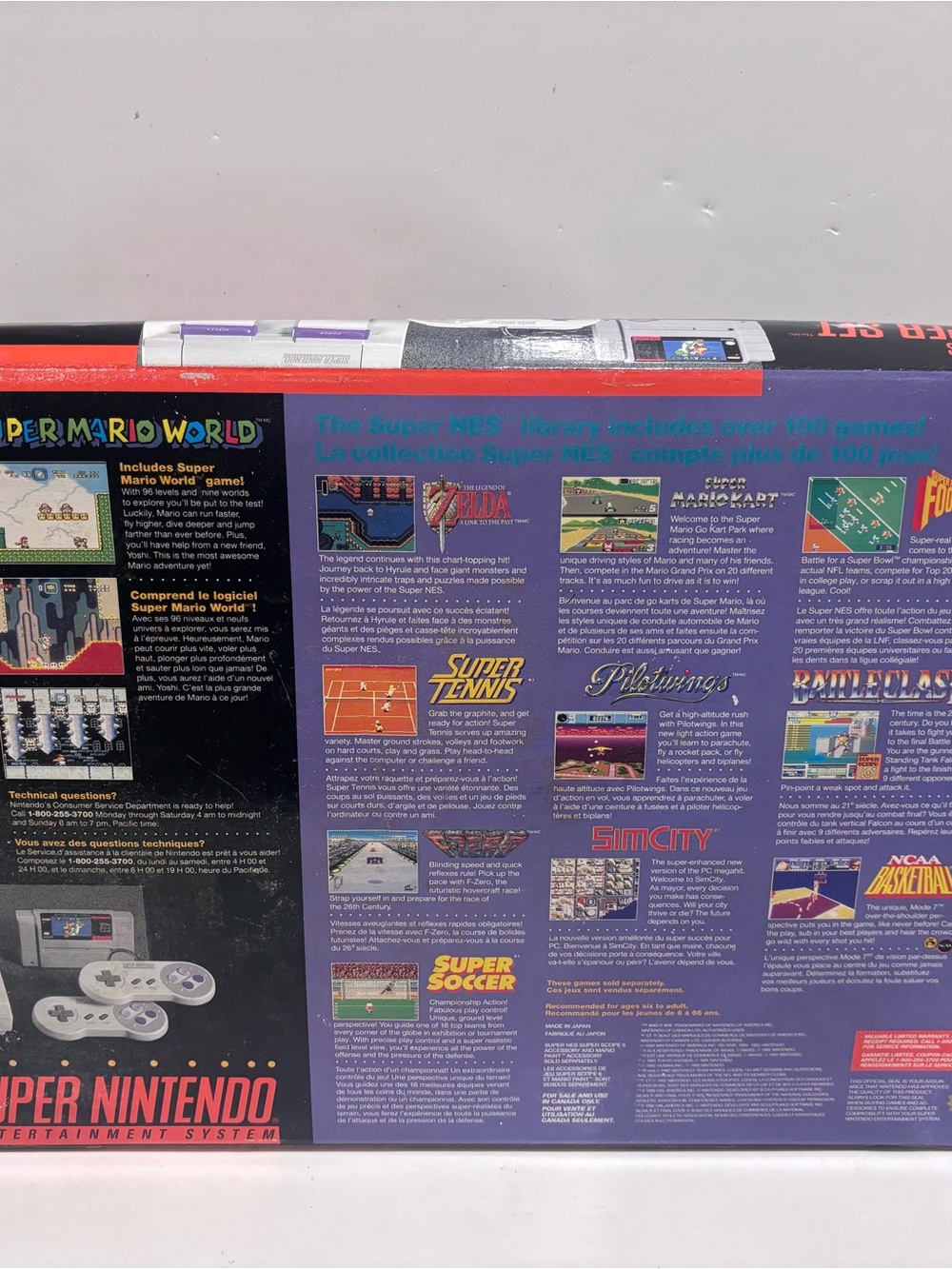 Super Nintendo SNES Super Set SNS-001 Original Box 2 Controllers Manuals Vintage - Picture 2 of 8